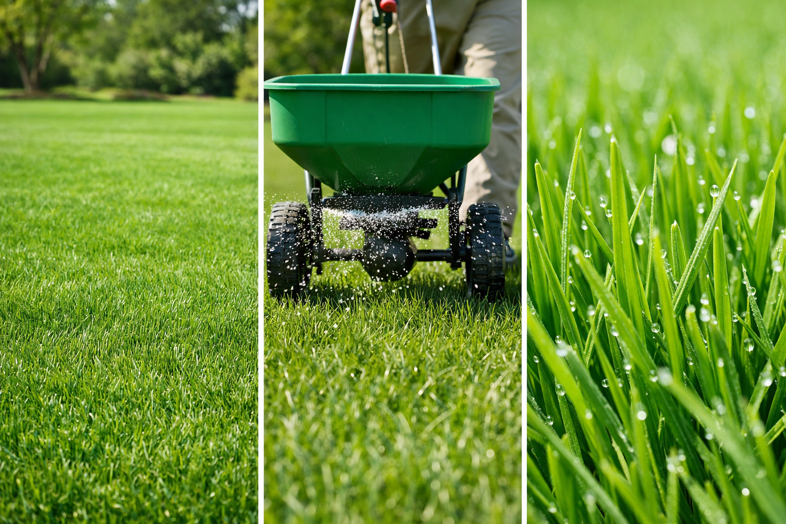 Healthy lawn after aeration service